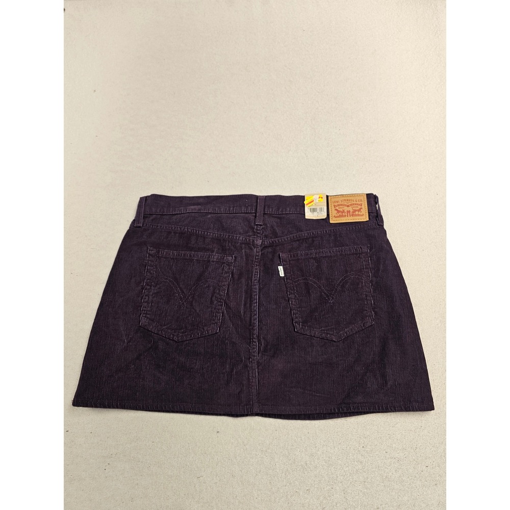 Levis Icon Skirt Purple Corduroy Mid Rise Mini Skirt Size 32 NWT 5755